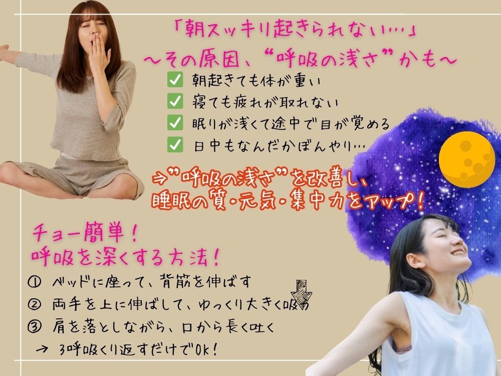 「朝スッキリ起きられない…」