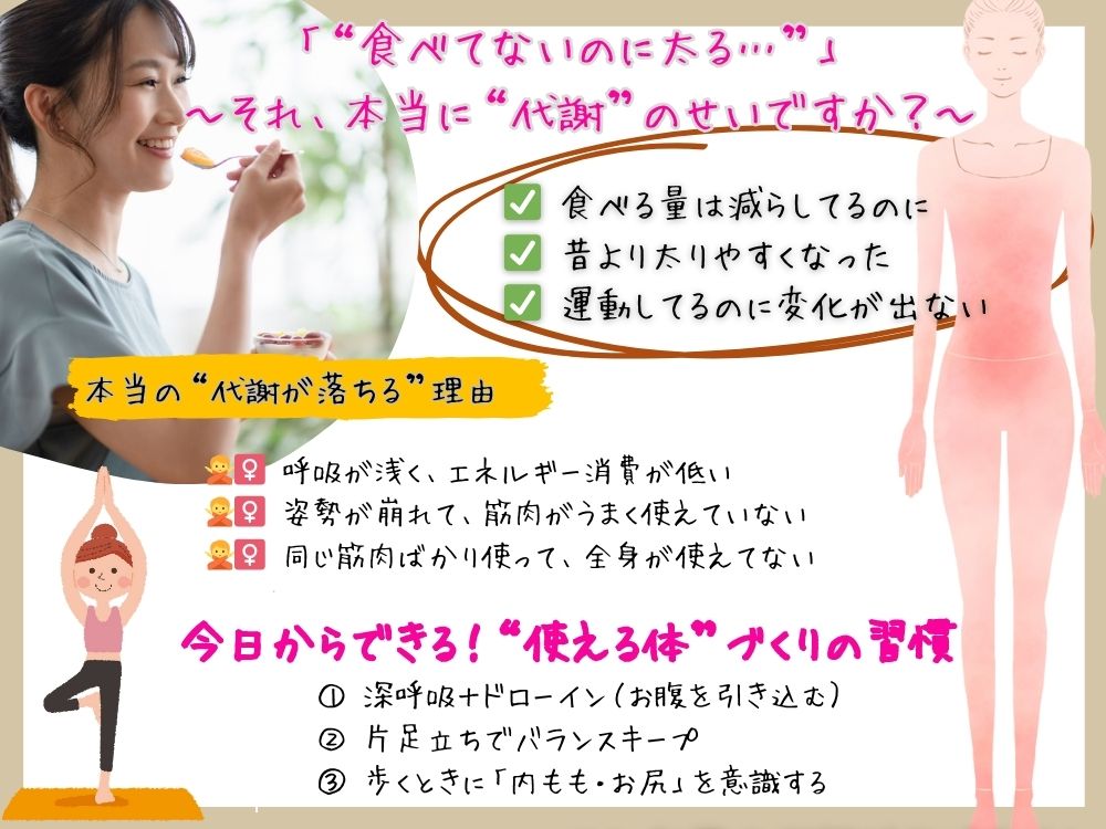 食べてないのに…太る、痩せにくい