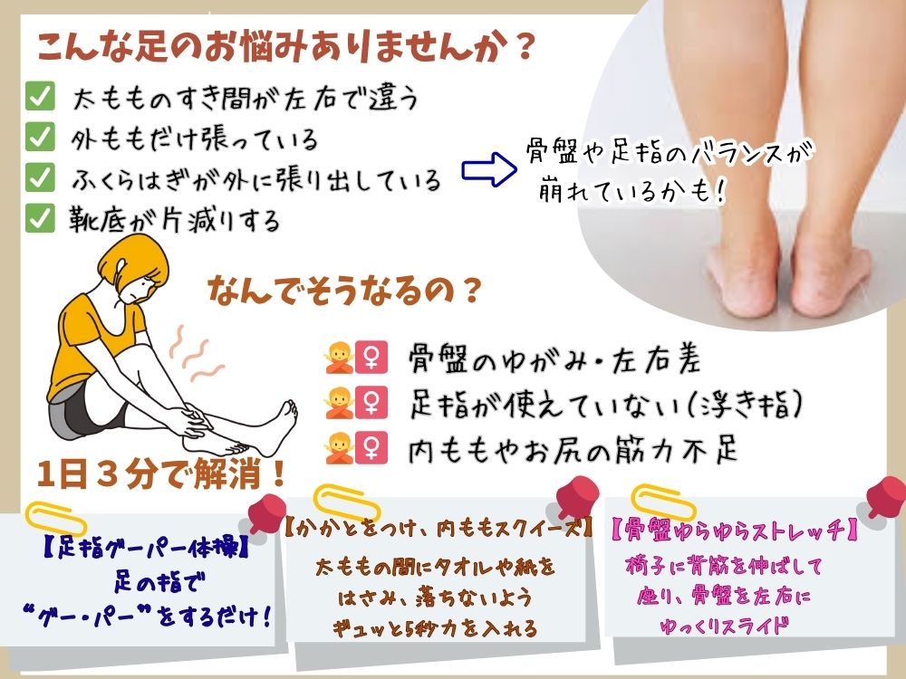 ✨外もも・ふくらはぎのお悩み解消法✨