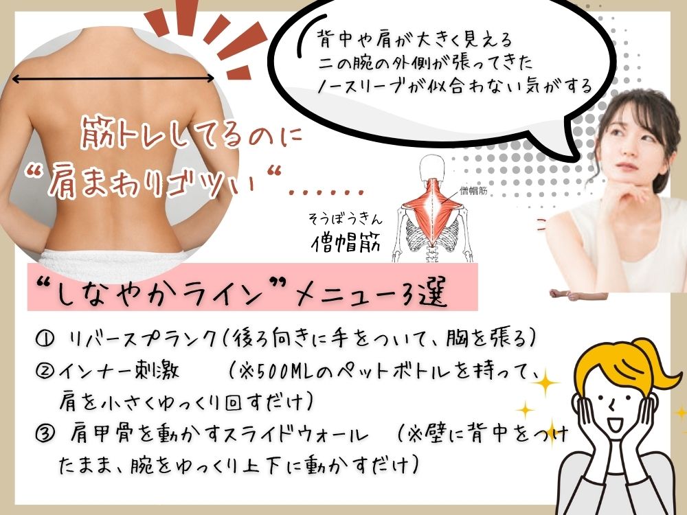 筋トレしたら肩回りがゴツくなった!?