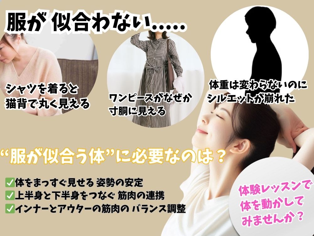 「服が似合う体」をつくる！ 姿勢×筋連携