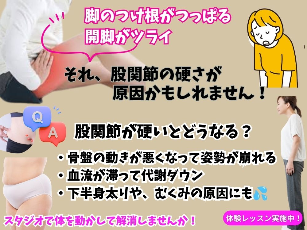 脚の付け根がひっぱる